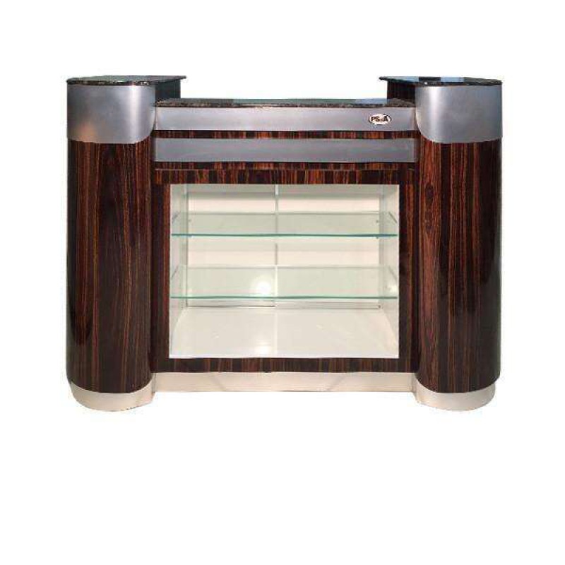 SPA Reception Desk, Cherry.Aluminum, C-108CA (NOT Included Shipping Charge)